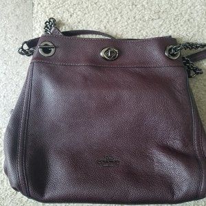 Coach Edie Shoulder Bag Pebbled Leather